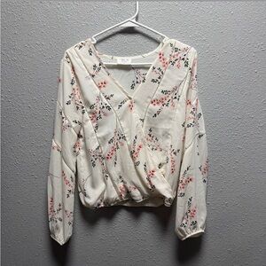 Sienna Sky Cream and Pink Floral Blouse